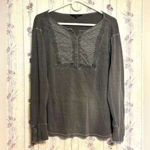 Lucky Brand 🍀 long sleeve sweater gray 1X